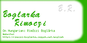 boglarka rimoczi business card