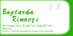 boglarka rimoczi business card